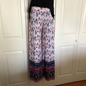 Printed Wide Leg Pants